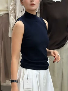 QINGNAER | High-end Stylish Figure-flattering Scoop Neck Backless Sleeveless Knit Vest