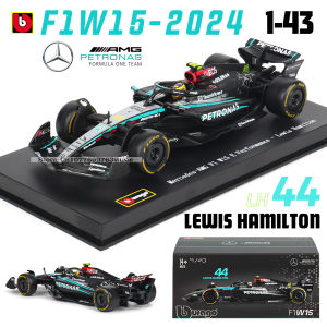 Bburago 1:43 Mercedes-AMG Petronas F1 Team W15 2024 44 Hamilton 63 George Russell Alloy Car Die Cast Model Toy Collectible