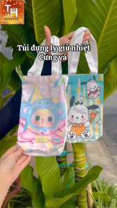 Túi Vải Đựng Ly Giữ Nhiệt Hoạt Hình (Màu ngẫu nhiên) (TH156)