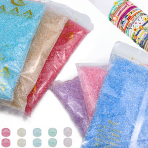 2.5mm Colorful Crystal Rice Beads Approx. 30000pcs Glass Spacer Loose Seed Beads For Jewelry Making Necklace Earrings Accessorie