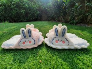 พร้อมส่ง!รองเท้าสลิปเปอร์ กระต่าย รองเท้าใส่ในบ้าน สลิปเปอร์ slipper เพิ่มความอุ่นให้เท้า รองเท้าผู้หญิง รองเท้าผู้ชาย #0081-