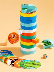 Parent-Child Interactive Brain Training Jenga Game