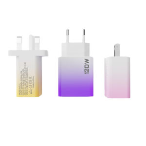 120W sạc điện thoại Gradient QC3.0 + PD sạc nhanh cổng sạc du lịch tiện lợi 4 trong 1 đa cổng Bộ chuyển đổi thiết bị sạc tường tương thích rộng rãi