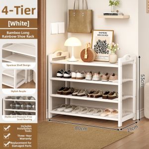 CHUJUN | Space-Saving Multilayer Shoe Rack narrow Cream Style