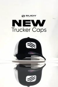 Rudy Project Emblem Logo Trucker Cap in Black/White