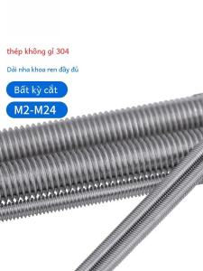304 Cấp Thép Không Gỉ Thanh Răng Thanh Trục Toàn Bộ Thun Vít Vít M2M3M4M5M6-M24 Chất Liệu Thép Không Gỉ Năng Suất Tiêu Chuẩn