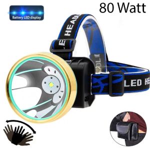 SENTER KEPALA LED 80WATT SUPER TERANG.CAHAYA PUTIH