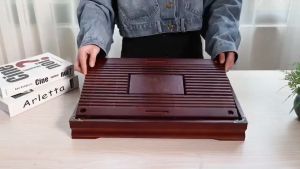 KHAY TRÀ GỖ MÃ ĐÁO THÀNH CÔNG TẶNG KHĂN TRÀ TRE