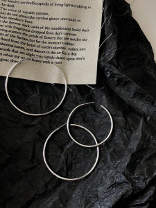 Doudou 925 Sterling Silver Needle Large Earrings High Profile Retro Big Ring Ear Ring European and American Big Circle Chic Ear Stud Female