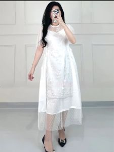 Dress Pesta Natal Dan Kondangan Cantik Kekinian Dress Nora Gaun Brokat Tile Mutiara Premium Zh