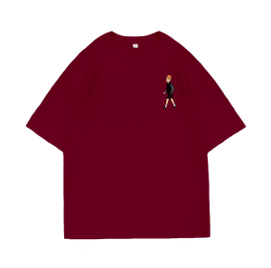 Áo Thun Nam Tay Ngắn in Họa Tiết Hoạt Hình Phong Cách Mỹ Mùa Hè Dáng Rộng Cổ Tròn in Chữ Thời Trang Thường Ngày Bằng Cotton