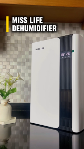 ONE HOME Dehumidifier Air Purifier 2-in-1 Moisture Absorber with Temperature & Humidity Display Quiet Auto Shut-Off Sleep Mode Fast Clothes Drying for Bedroom Living Room Home Office