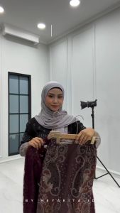 Baju Pasangan Muda Kemeja Batik Motif Songket Kebaya Brukat Lamaran Payet Kondangan Couple Kia Burgundy