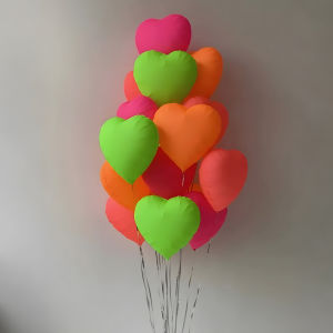 18 inch neon balloon heart-shaped neon glowing balloon used for night light parties graduation birthdays wedding decorations