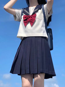 Girl JK Uniform Dress Suit Sailor Suit Zhongda Childrens Summer Clothing Princess Spring and Autumn Dress Sailor Collar Parent-Child Outfit