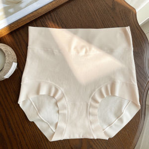 High Waist Pure Cotton Womens Underwear Breathable Abdomen Control Anti-Bacterial Short Pants Comfortable Seamless Briefs