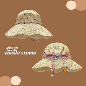 Colorful New Arrival Large Brimmed Foldable Sun Protection Straw Hat