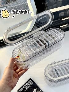 Transparent Crystal Beaded Bracelet Jewelry Box Storage Organizer Dustproof High End Chain Necklace Earring Holder Case