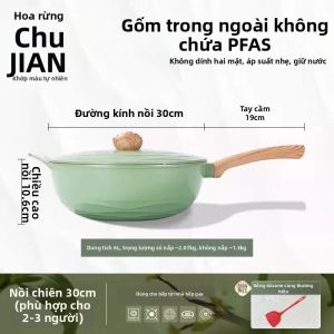 Amercook | Chảo Lăn Không Dính Gốm Không Khói Không PFOA