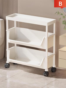 evesigar | Multi Layer Mobile Bathroom Storage Cart Organizer for Toiletries Shampoo Soap Kitchen Snacks Bedroom Items with Wheels Space Saving Compact Design Plastic Rack