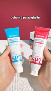 【Beli 1 Gratis 1】SOPAMI SP7 Pasta Gigi Pemutih Probiotik Ampuh Menghilangkan Noda Di gigi Bpom
