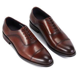Italian Leather Dress Shoes Classic Breathable Gentleman Oxfords Full Grain Leather Business Dress Shoes