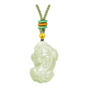 Wealth Attracting Pixiu Gold and Jade Pendant