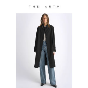 Notch Lapel Single Button Trench Coat