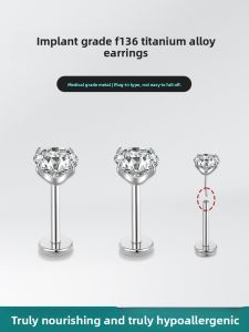 TFY | Hypoallergenic Titanium Alloy Ear Piercing Studs with Zircon