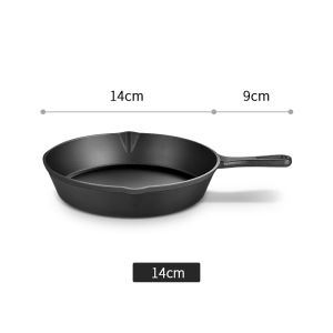 14/16/20cm Cast Iron Frying PanNon-stick Skillet Kitchen Fry PotBreakfast Pan Omelette  pancake panInduction Cooking Cookware