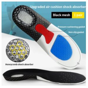 1 Pair of Stylish Mens and Womens Insoles Orthopedic Sports Silicone Insoles Plantar Fasciitis Orthosis Inserts Shock Absorption and Anti-Fatigue Suitable for Walking Running and Sports Metatarsal Pain Orthopedic Insoles Shock Absorbers