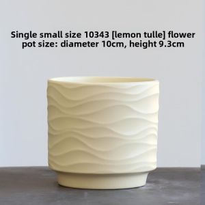 MONLEYTA | Nordic Minimalist Ceramic Plant Pots With Tray For Butterfly Orchid And Succulents Green Plants Simple Style Home Decoration