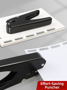 Good | Oval Hole Punch Metal Handheld Easy Press For Tags ID Cards