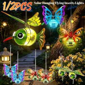 Solar Insect Lights Outdoor Suspended Insect Simulation Light Designed Specifically For Garden Decor Waterproof Outdoor Light