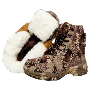 Winter Pure Wool Cotton Boots Mens Waterproof Velvet Warm Work Shoes Northeast Thickened Snow Boots Labor Protection Big Cotton Shoes Men