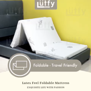 *Premium Quality* Lutfy Paris 3" Latex Feel Foldable Mattress (Tilam Lipat) Organic Cotton Knitted Fabric - Single 3