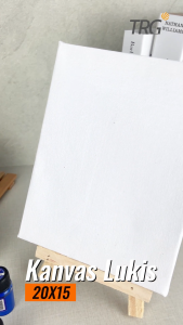 TRG Stretched Art Canvas Board 20x15 cm Watercolor Artist Acrylic Paint - Kanvas Putih Media Lukis Cat Air Akrilik Minyak Poster Siap Melukis Ukuran 20 x 15 TRG