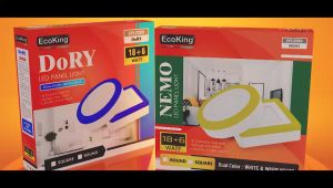 Elektrikshop lampu Panel Downlight led tempel 2 warna putih dan warm white ecoking DORY