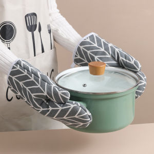 2pcs Heat-insulating Gloves Anti-scald Microwave Gloves High Temperature Resistant Kitchen Baking Oven Gloves