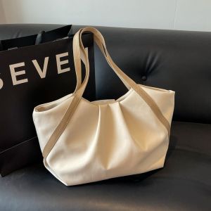 Cloud Shape Large Capacity Womens Tote Bag Commuter Single Shoulder Luxury Bag Soft PU Material Korean Style Soft Bag