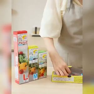 Reusable Zipper Type Food Storage Bag Vegetable Fresh-keeping Bag Double Sealed Kitchen Storage Bag