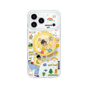 MASFEIL | Happy Unlimited for Apple 18Promax Phone Case Ro9 Magnetic Tape Stand iPhone17Pro Cover ip16pm Slim 15