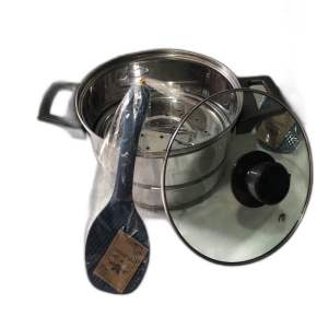 DANDANG KUKUS NASI TUTUP KACA 28cm/3kg STAINLES TEBAL MURAH COD UKURAN JUMBO