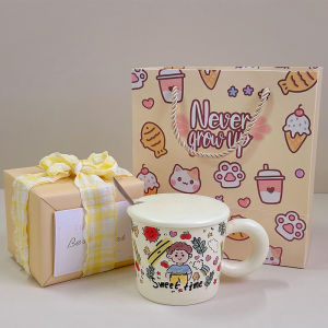 Cute Drawing Ceramic Couples Mug