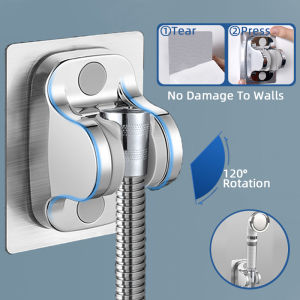 Bathroom Strong Sticky Shower Head Bracket Universal G1/2 Nozzle Base Adjustable Nail Free Showerhead Yuba Hook