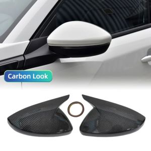 For Peugeot 208 2020-2023 Peugeot 308 2014-2020 508 2008 carbon fiber glossy black side wing mirror cover