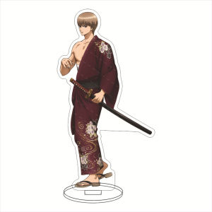 Bandai | 16CM Anime Acrylic Đứng Cho Sakata Gintoki Shinpachi Kagura Sougo Tae-Cos Hình Đồ Trang Trí Quà Tặng Sưu Tập Phụ Kiện