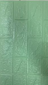 HT Wallpaper Sticker Foam Bata 3D Hijau Toska Premium Wall Paper Stiker Dinding