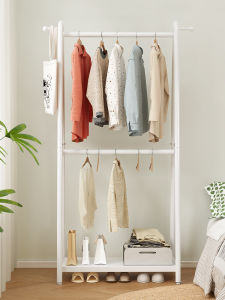 Bedroom Floor Standing Clothes Drying Rack Simple Multi-Functional Storage Space Saver Clothes Hanger for Room And Bedside