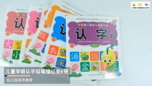 全套6册 汉字 描红 写字本 幼儿园 儿童 学前 识字书 初学者 拼音 笔画 笔顺 练字帖 Chinese Books -Children Tracing Book
